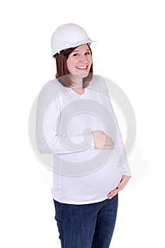 Pregnant Mother With Hard Hat