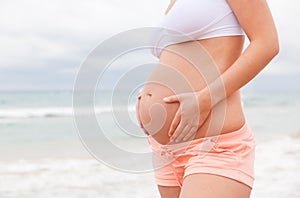 Pregnant relaxing woman