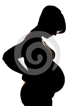 Pregnant silhouette photo