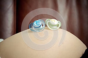 Pregnant stomach with dummys