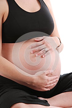 Pregnant tummy.