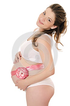 The pregnant woman