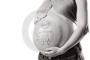 Pregnant woman abdomen