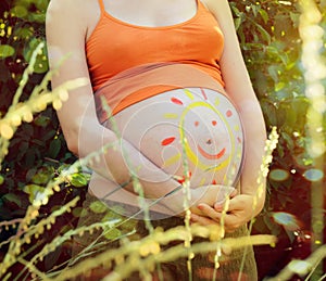 Pregnant woman abdomen