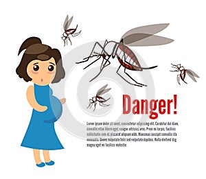 Pregnant woman attacked by mosquitoes