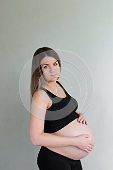 Pregnant woman awaiting baby