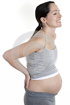 Pregnant woman with back ache