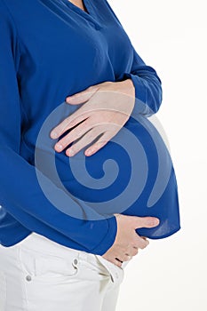 Pregnant woman belly pregnancy, motherhood, people and expectation concept