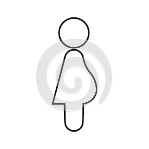 Pregnant woman it is black icon .