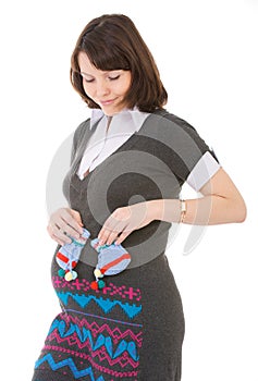 Pregnant woman and bootee