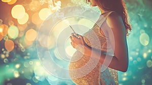 A pregnant woman with a cigarette in her hand struggling with her nicotine addiction