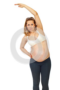 Pregnant woman doing exercise