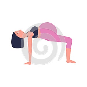 Pregnant woman doing yoga.Pregnancy health concept. Vector illustration