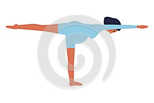 Pregnant woman doing yoga.Pregnancy health concept. Vector illustration