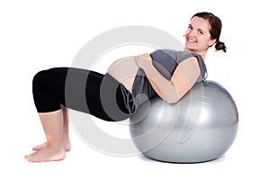 Pregnant woman exercising