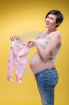 Pregnant woman expecting her baby