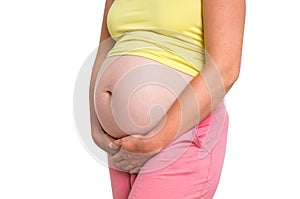 Pregnant woman with frequent urination problem photo