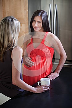 Pregnant Woman with Friend