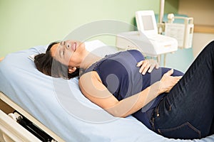 Pregnant woman going into labor