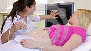 Pregnant Woman Having 4D Ultrasound Scan