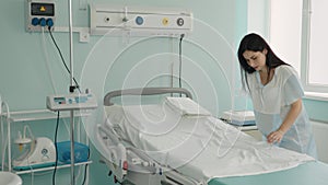 Pregnant woman having painful contractions before labour