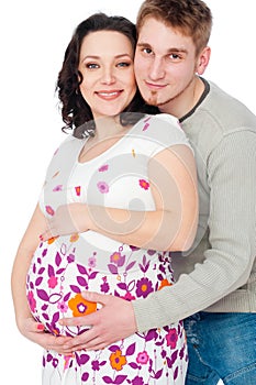 Pregnant woman with her husband