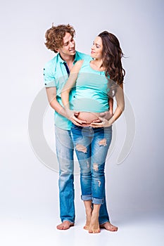 Pregnant woman with her husband