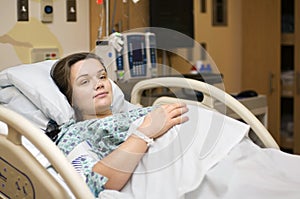 Pregnant woman in hospital