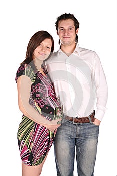 Pregnant woman with husband