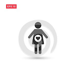 Pregnant woman icon vector design isolated