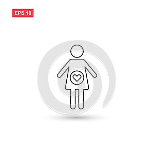 Pregnant woman icon vector design isolated 2