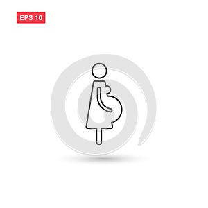 Pregnant woman icon vector design isolated 4
