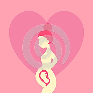 Pregnant Woman Illustration, International Midwives Day, Midwifery Illustration, Vector Illustration EPS 10.