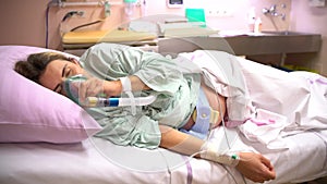 Pregnant Woman In Labor At Hospital