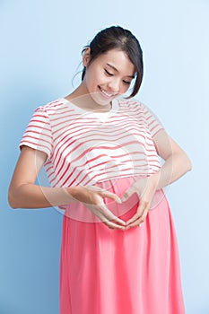 Pregnant woman with love