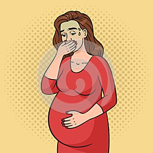 Pregnant woman morning sickness nausea medical