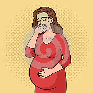 Pregnant woman morning sickness nausea medical