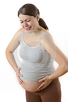 Pregnant woman in pain