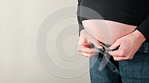Pregnant woman putting on weight