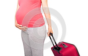 Pregnant woman is ready for maternity hospital