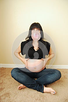 Pregnant woman ready to pop