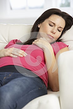 Pregnant Woman Resting At Home