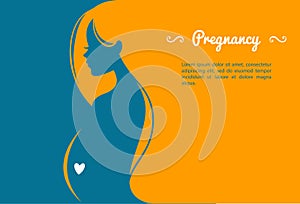 Pregnant woman's silhouette