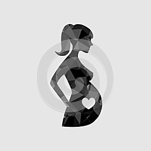 Pregnant woman sign icon . Women Pregnancy symbol.