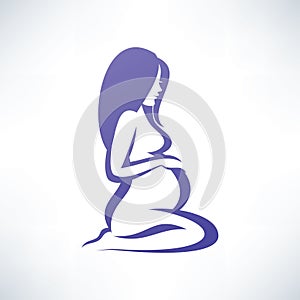 Pregnant woman silhouette