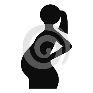 Pregnant woman silhouette icon