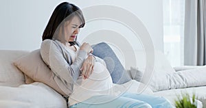 Pregnant woman feel depression photo