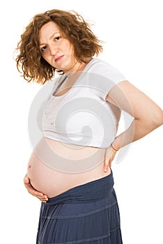 Pregnant woman started labor photo