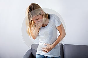 Pregnant Woman Suffering From Nausea