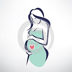 Pregnant woman symbol